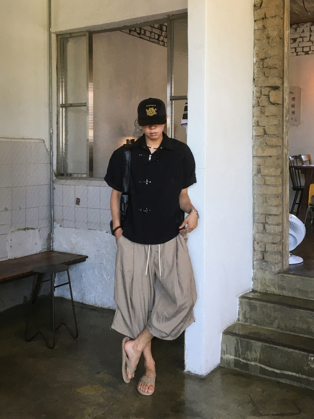 短袖T卹模特兒穿著圖片-S176L19