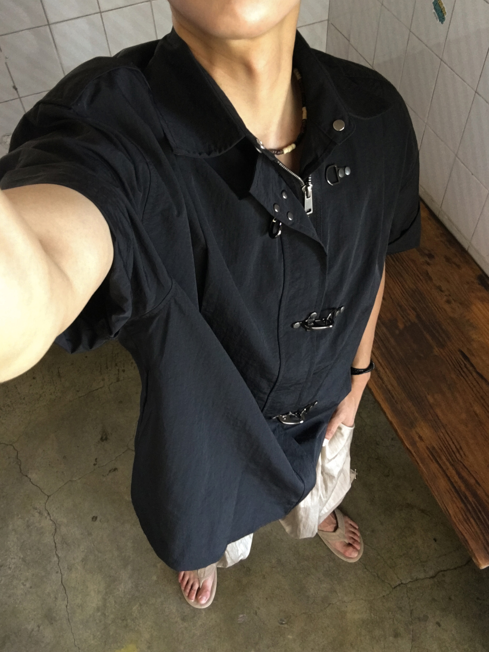 短袖T卹模特兒穿著圖片-S176L12