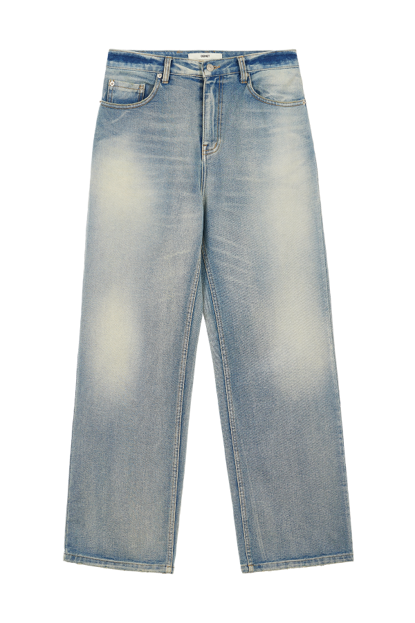 ★関税込★DEINET★DEINET FADED STRAIGHT DENIM★ FADED STRAIGHT DENIM IN LIGHT BLUE - DEINET