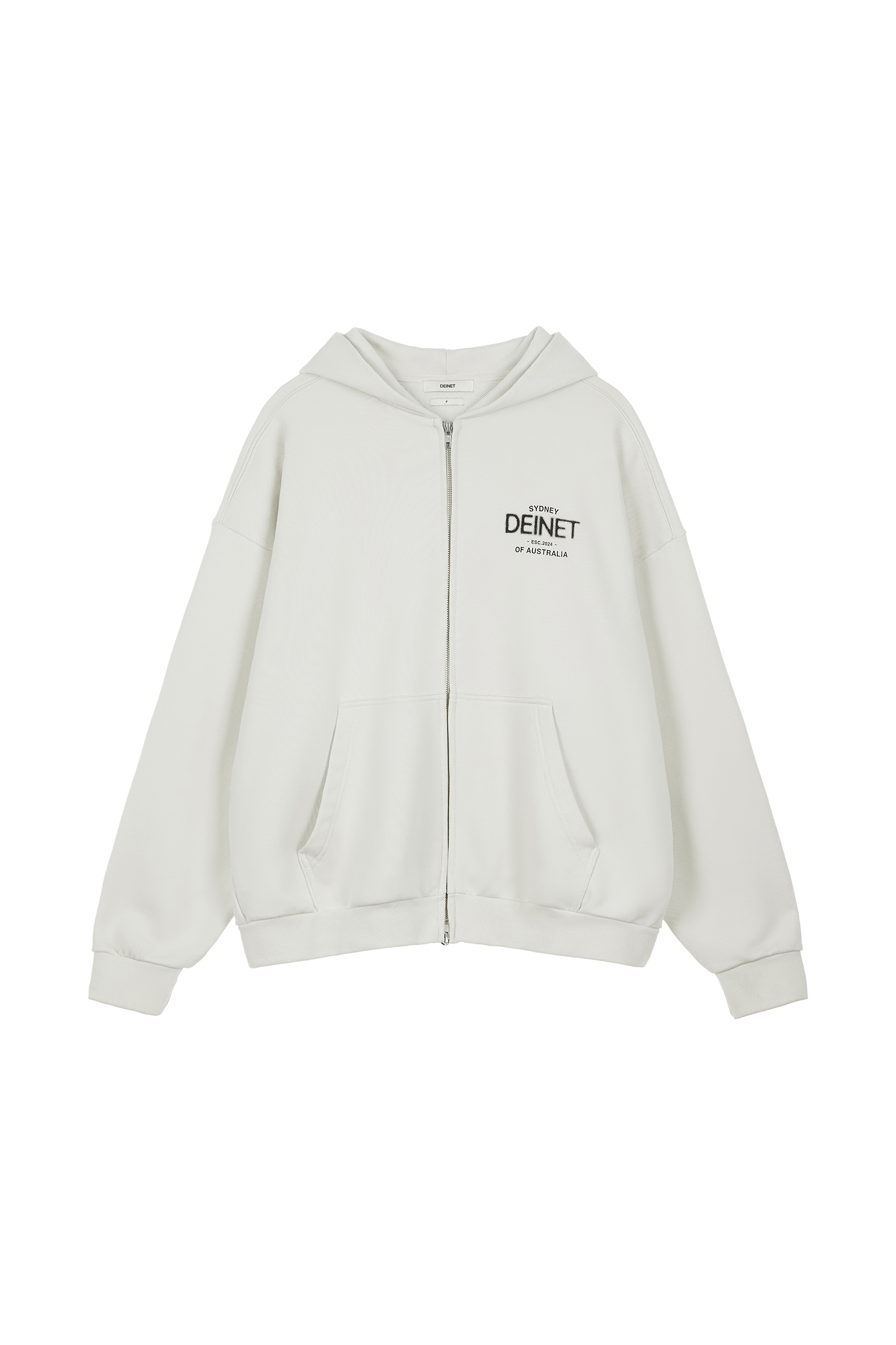 ◆DEINET◆ LOST IN SYDNEY ZIPUP HOODIE IN IVORY KDCCL4F9111 LOST IN SYDNEY ZIP-UP HOODIE IN IVORY - DEINET