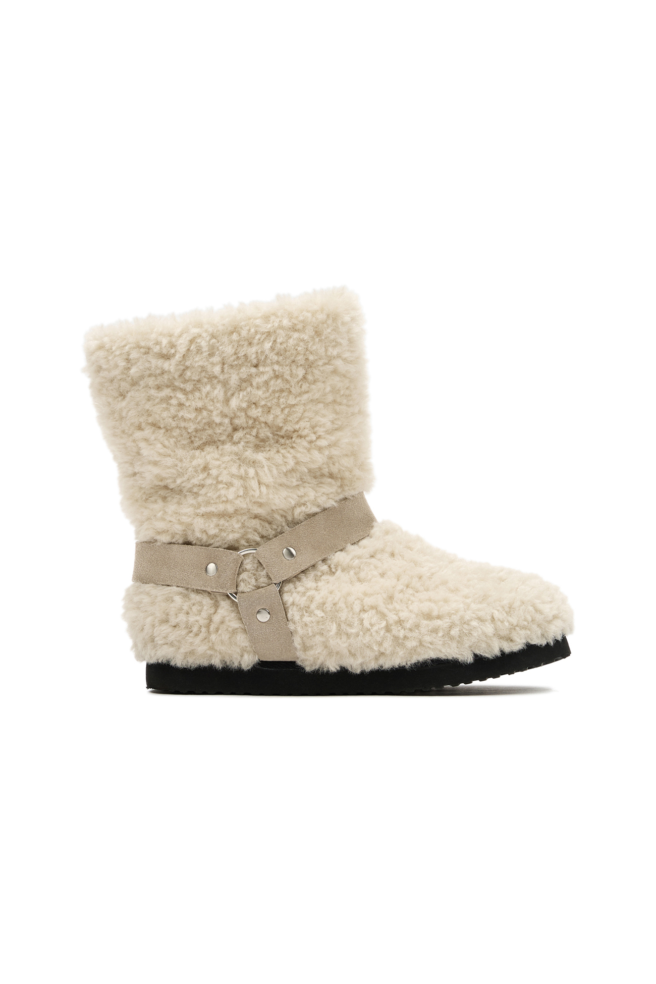 ブーツその他 DEINET POM POM FUR BOOTS IN BEIGE KDPYS4WC111 POM POM FUR BOOTS IN BEIGE - DEINET