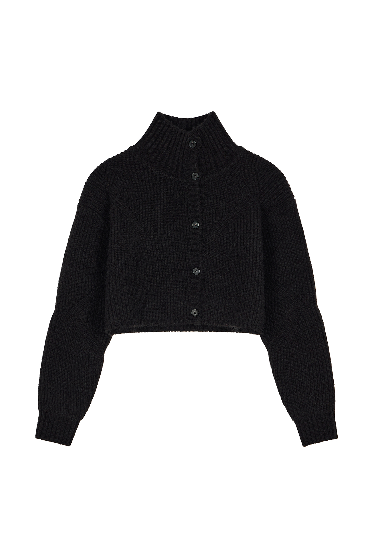 ダウンジャケット・コート +DEINET+ CROP KNIT CARDIGAN IN BLACK KDCBC4WB211 CROP KNIT CARDIGAN IN BLACK - DEINET