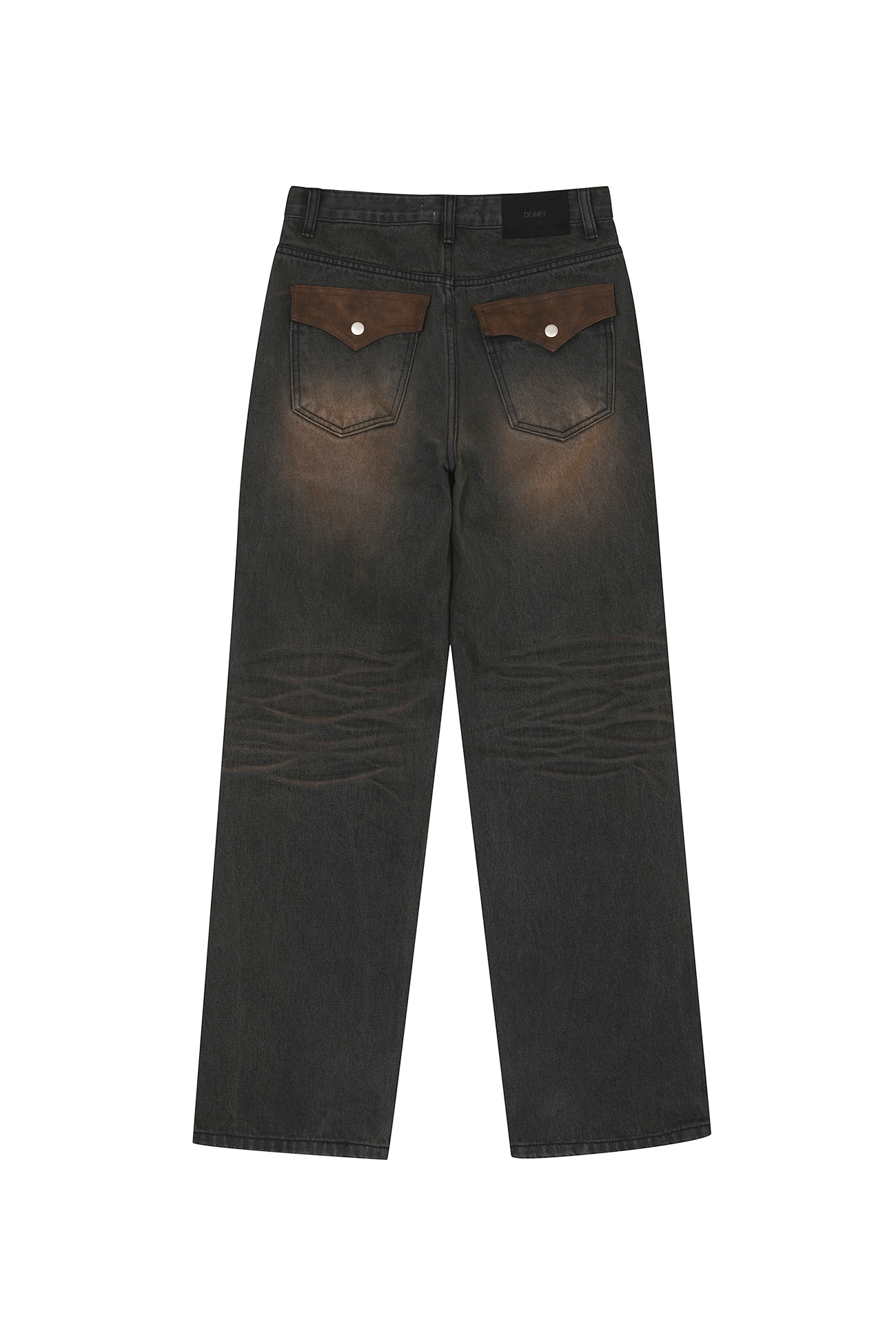 パンツ +DEINET+ VINTAGE WASHED DENIM IN BLACK KDPDL4ZC111 VINTAGE WASHED DENIM IN BLACK - DEINET