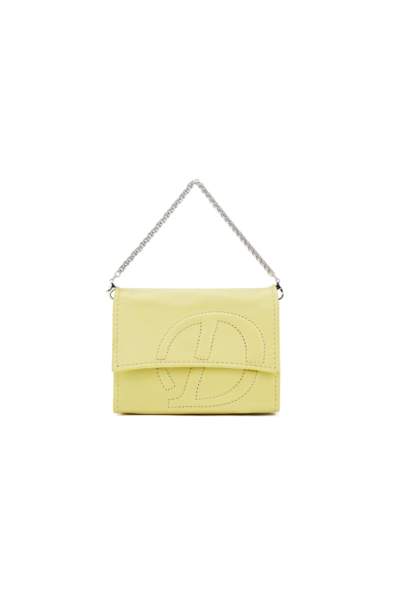 D LOGO MACARON CHAIN MINI BAG IN YELLOW - DEINET