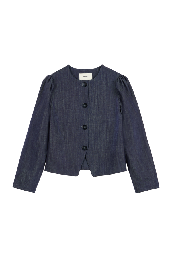 ◆DEINET◆ VOLUME SHIRRING POINT JACKET IN INDIGO KDBFU4S331 VOLUME SHIRRING POINT JACKET IN INDIGO - DEINET