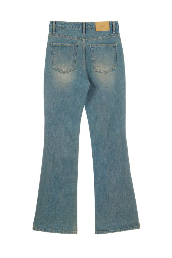 パンツ +DEINET+ SCRATCH DAMAGE BOOTSCUT DENIM PANTS IN BLUE KDCMP4S SCRATCH DAMAGE BOOTS-CUT DENIM PANTS IN BLUE - DEINET