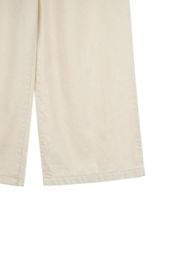 パンツ +DEINET+ STUD WIDE PANTS IN ECRU KDBDL4S6211 STUD WIDE PANTS IN ECRU - DEINET