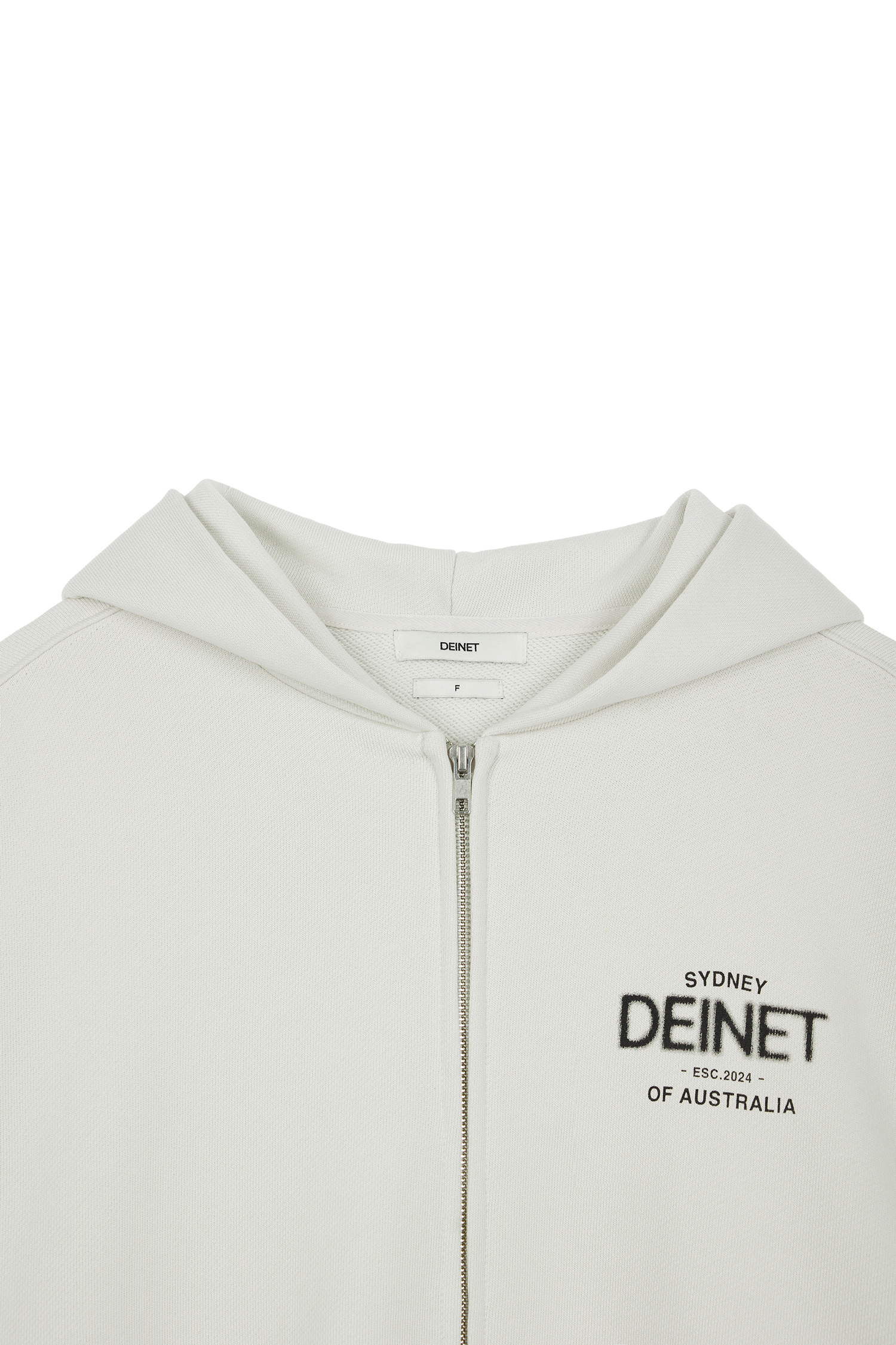 ◆DEINET◆ LOST IN SYDNEY ZIPUP HOODIE IN IVORY KDCCL4F9111 LOST IN SYDNEY ZIP-UP HOODIE IN IVORY - DEINET