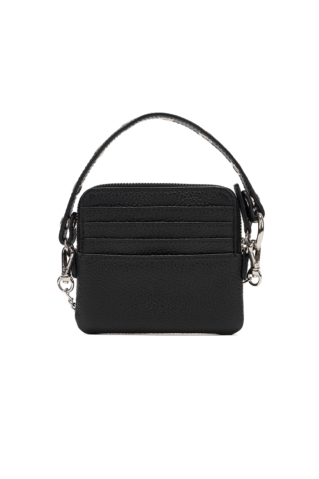 DEINET STUD CROSS CHAIN WALLET IN BLACK - DEINET