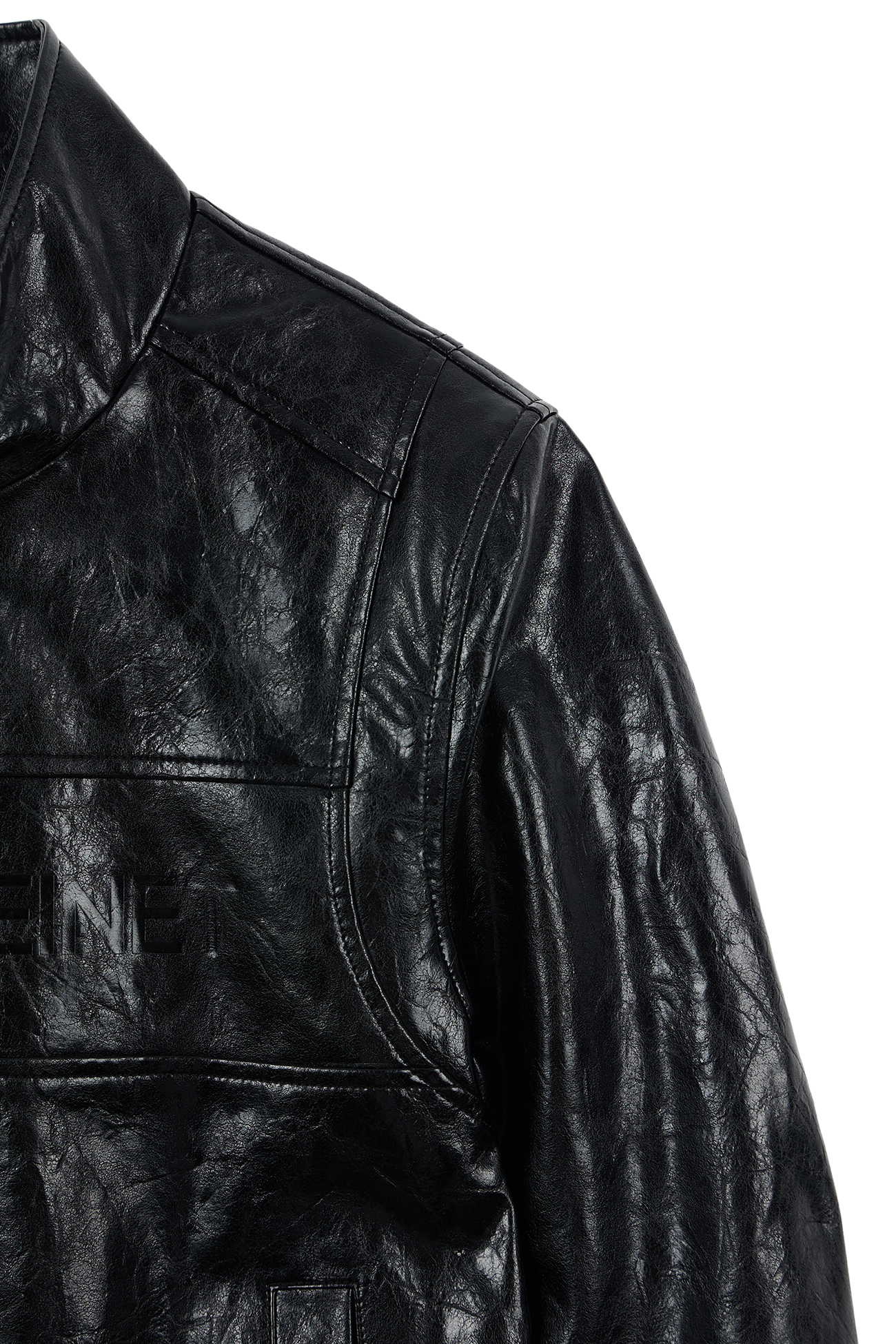 ◆DEINET◆ RACING BIKER LEATHER JACKET IN BLACK KDTJI4F8211 Men's Black 100% Real Leather Moto Racing Biker Fashion