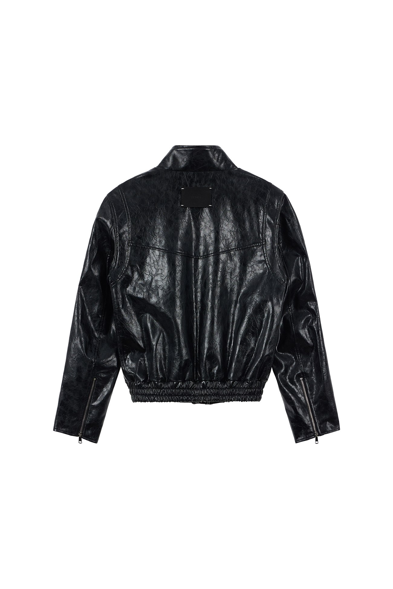 ダウンジャケット・コート +DEINET+ RACING BIKER LEATHER JACKET IN BLACK KDTJI4F8211 Men's Black 100% Real Leather Moto Racing Biker Fashion
