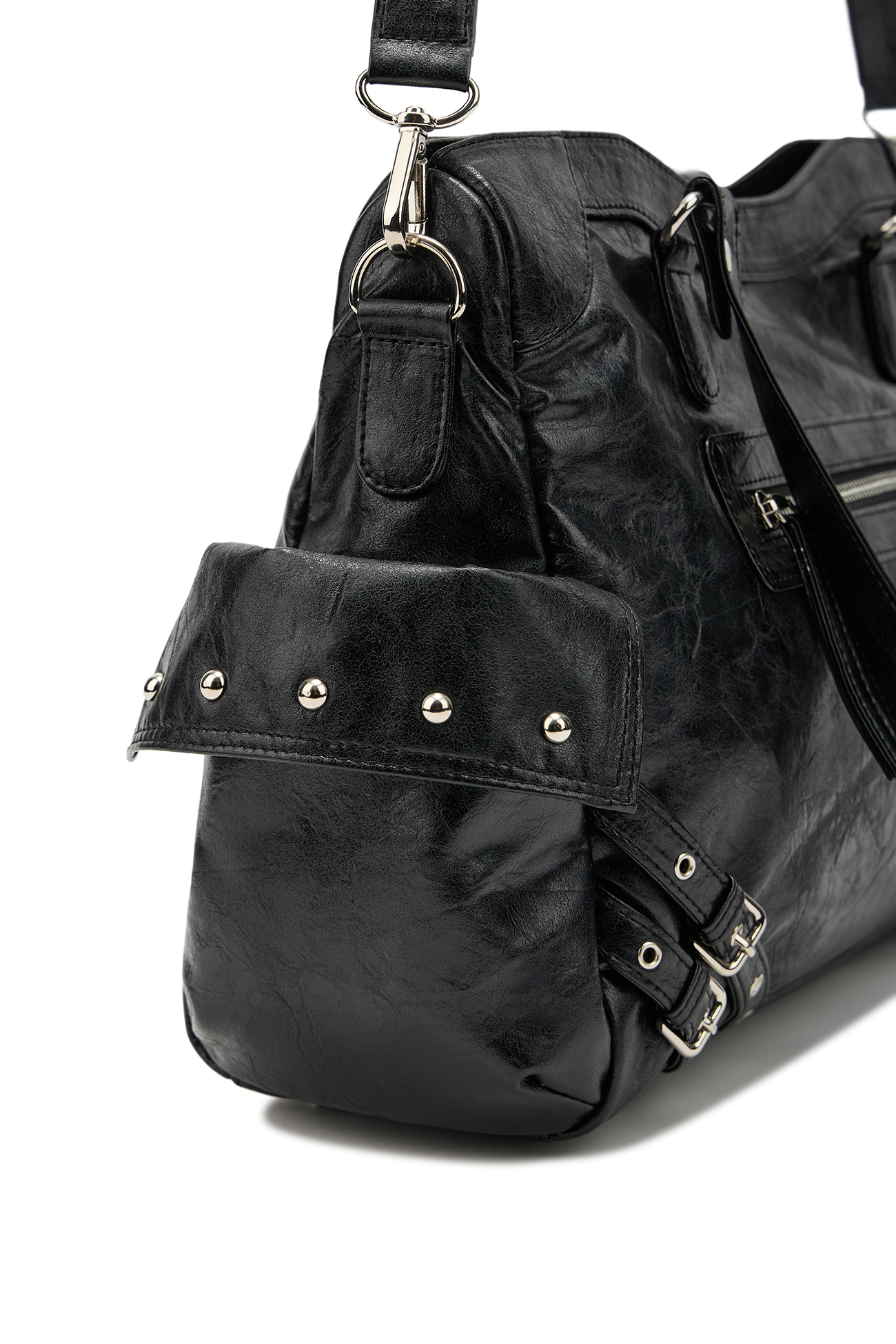 STUD POCKET BIG BAG IN BLACK - DEINET