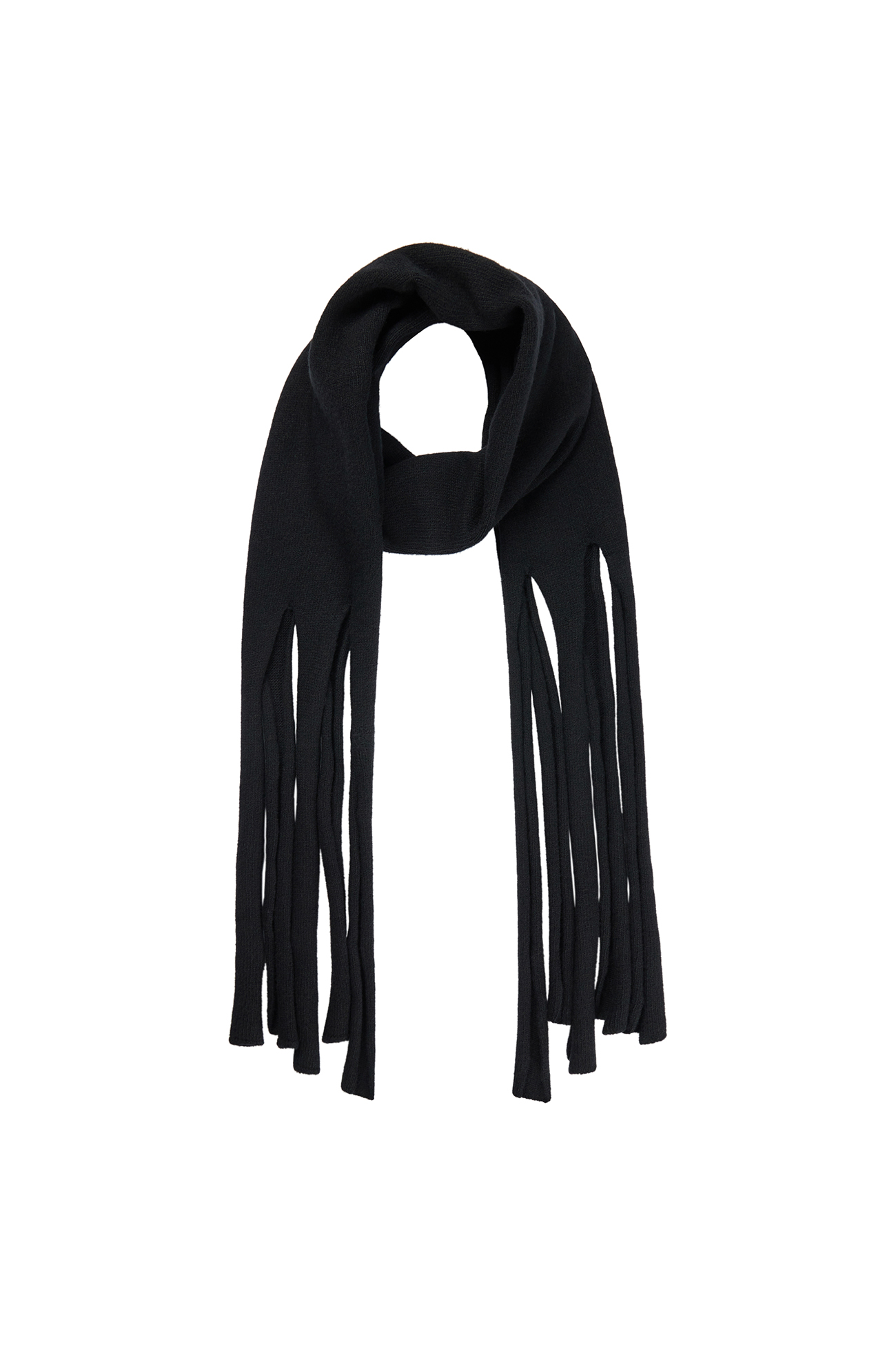 ファッション雑貨・小物その他 +DEINET+ TWIG LONG MUFFLER IN BLACK KDTXG4WB311 TWIG LONG MUFFLER IN BLACK - DEINET