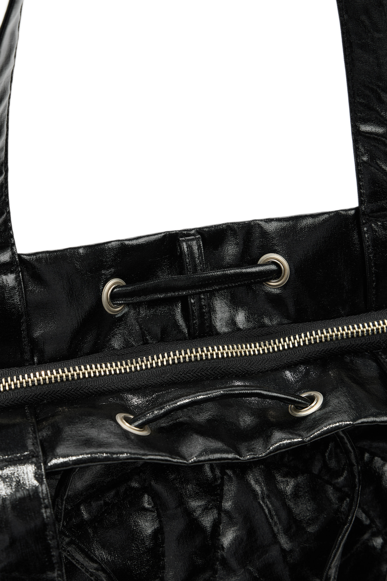 D STITCH PADDING BAG IN BLACK - DEINET