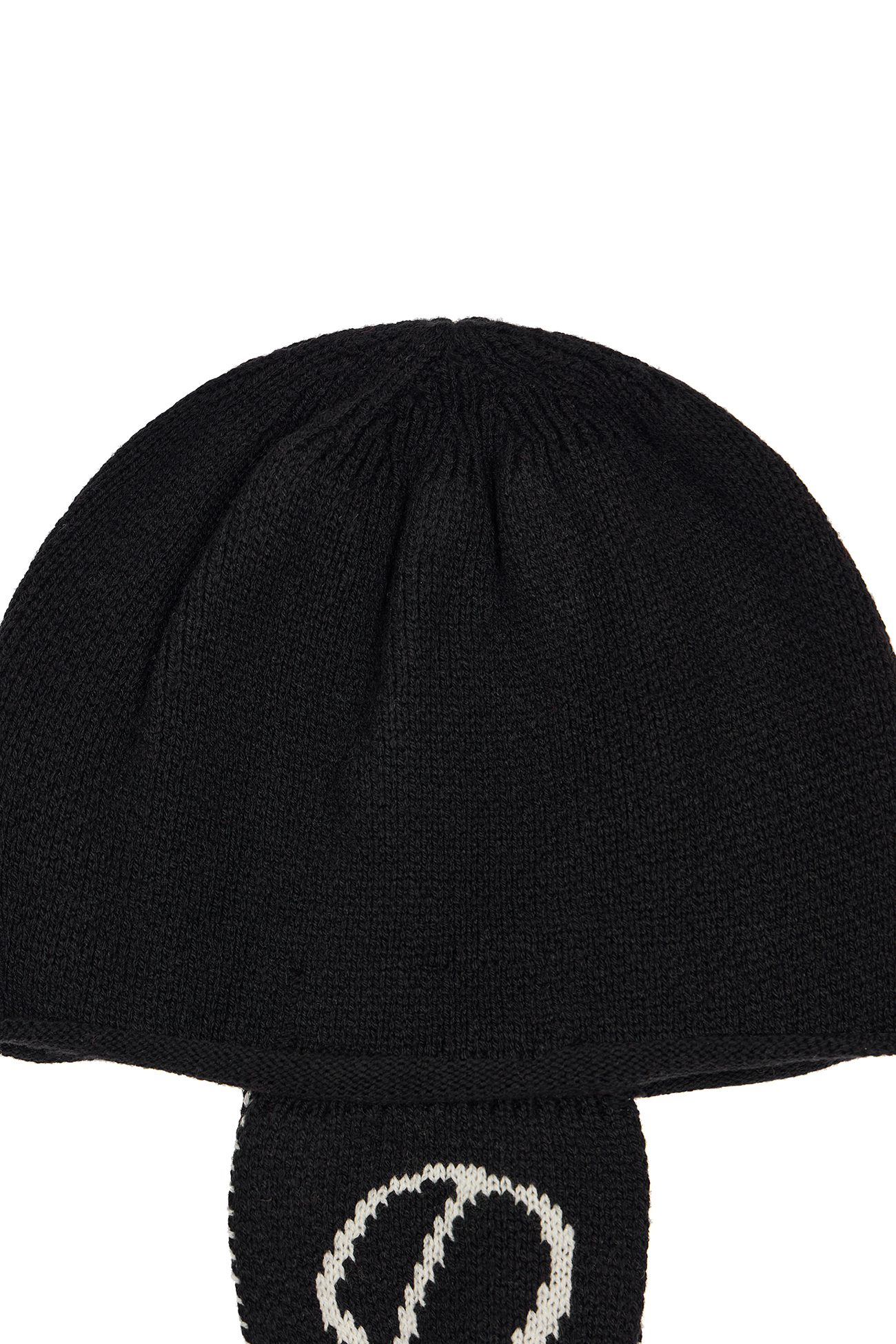 ファッション雑貨・小物その他 +DEINET+ D LOGO FLAP BEANIE IN BLACK KDTXE4WB511 D LOGO FLAP BEANIE IN BLACK - DEINET