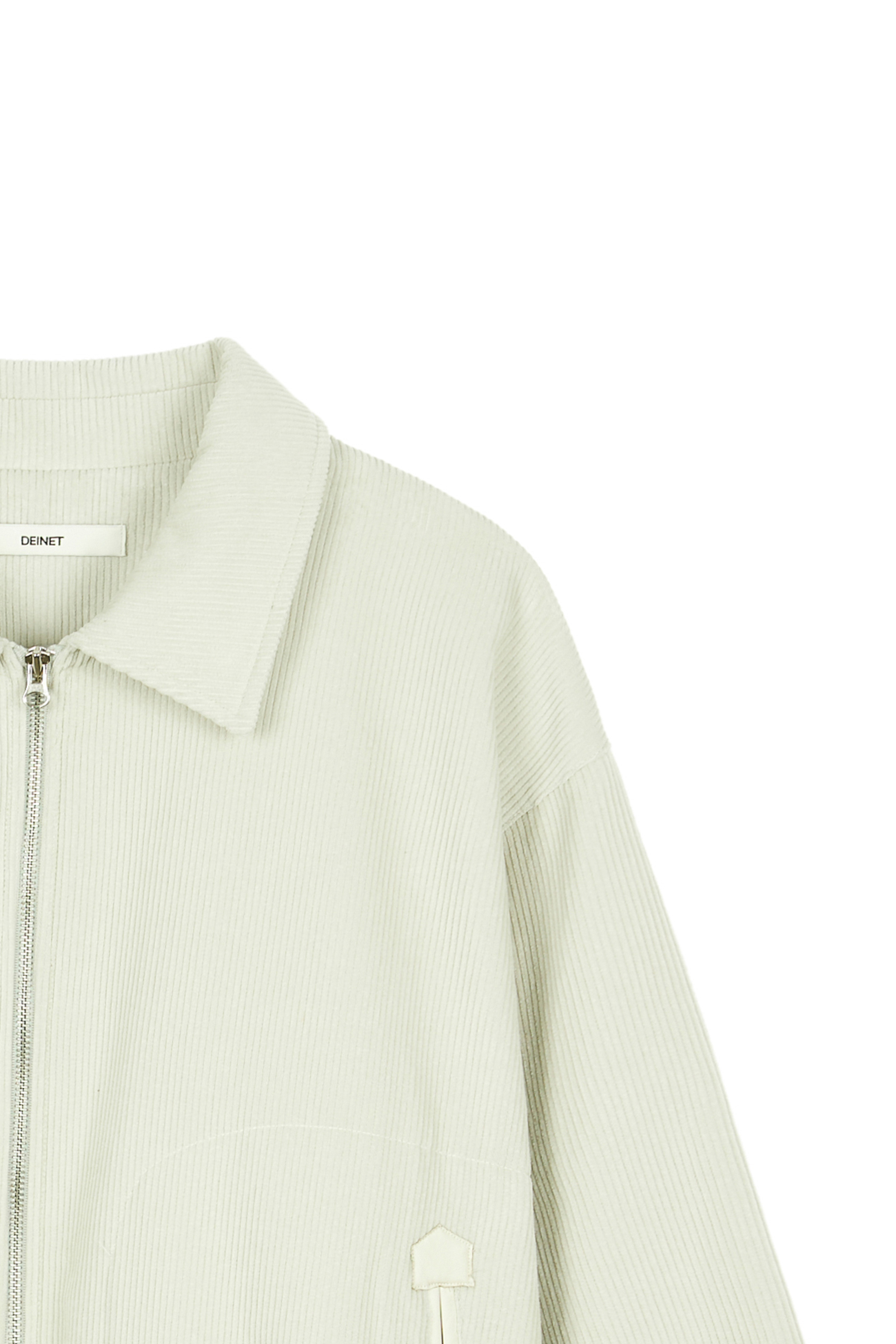 D & FRIENDS CORDUROY VARSITY JACKET IN IVORY - DEINET