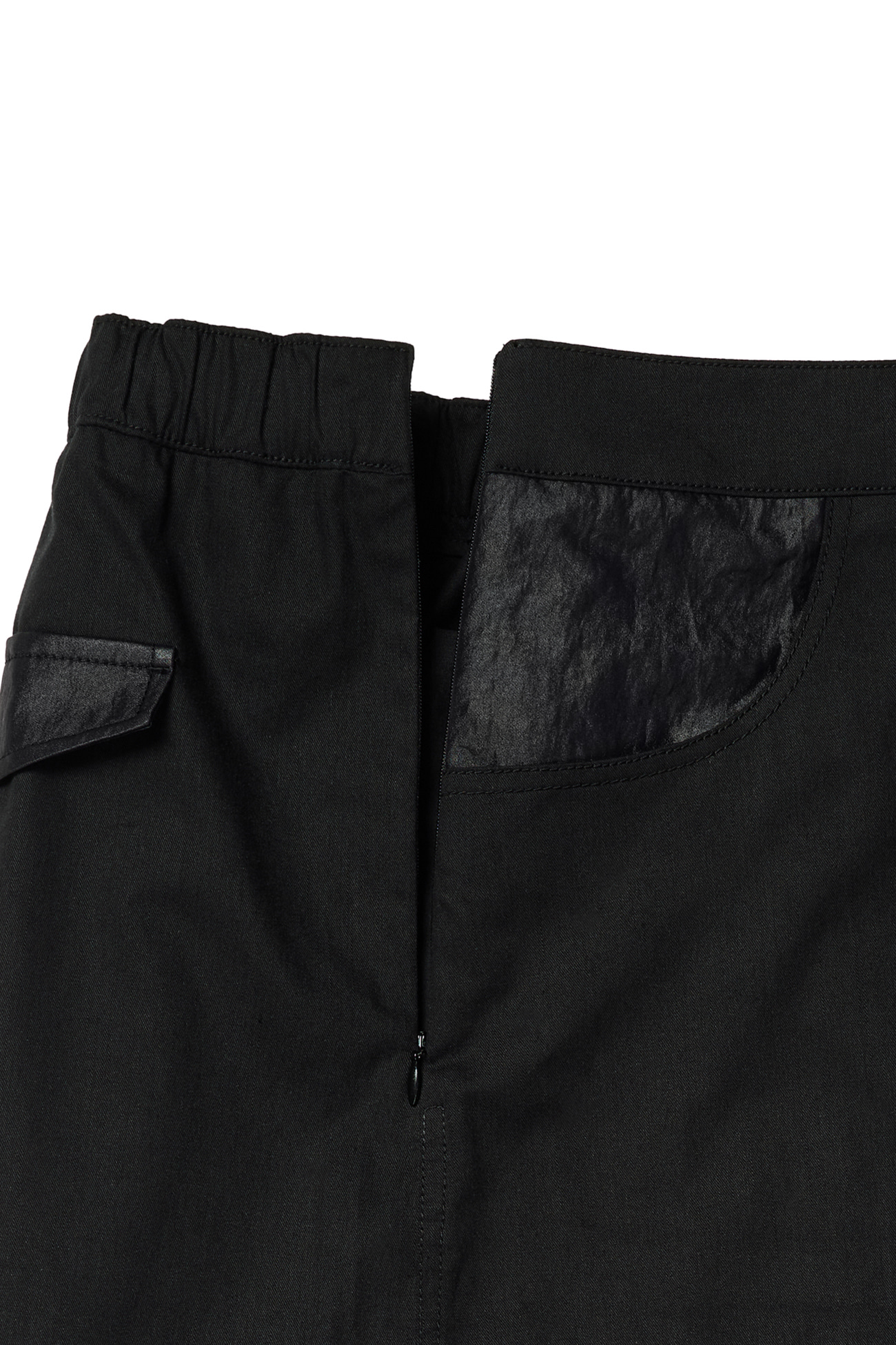 DEINET POCKET STRING CARGO SKIRT IN BLACK - DEINET