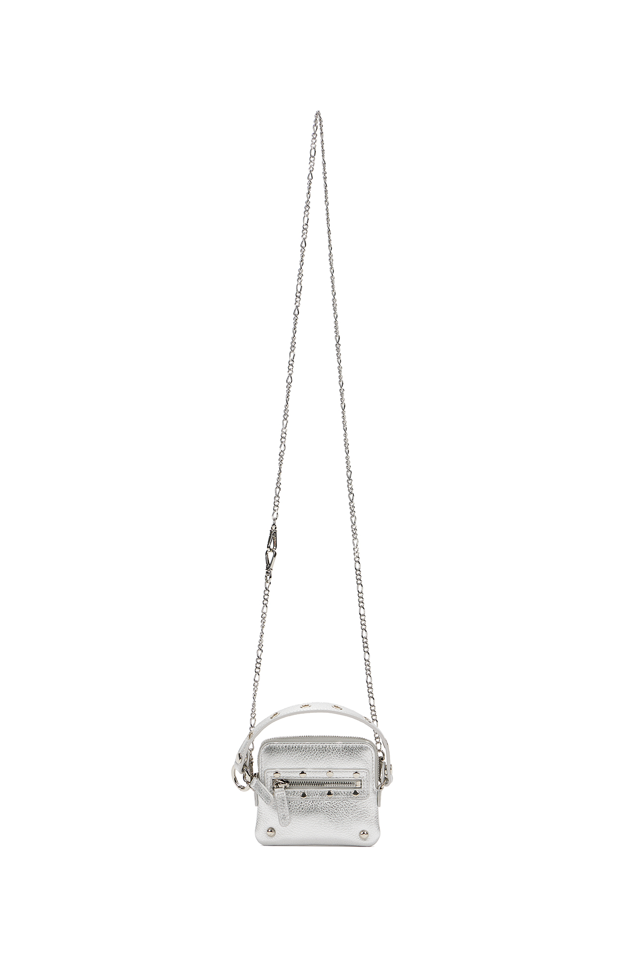 DEINET STUD CROSS CHAIN WALLET IN SILVER - DEINET