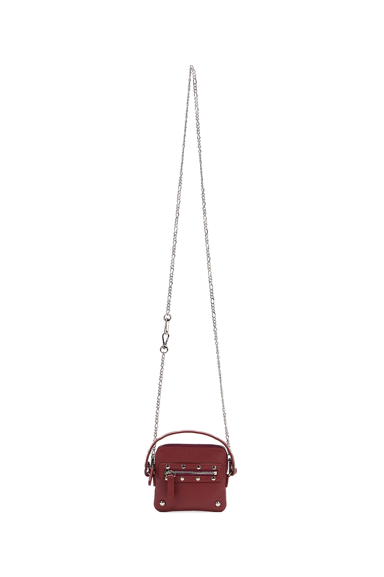 DEINET STUD CROSS CHAIN WALLET IN RED - DEINET