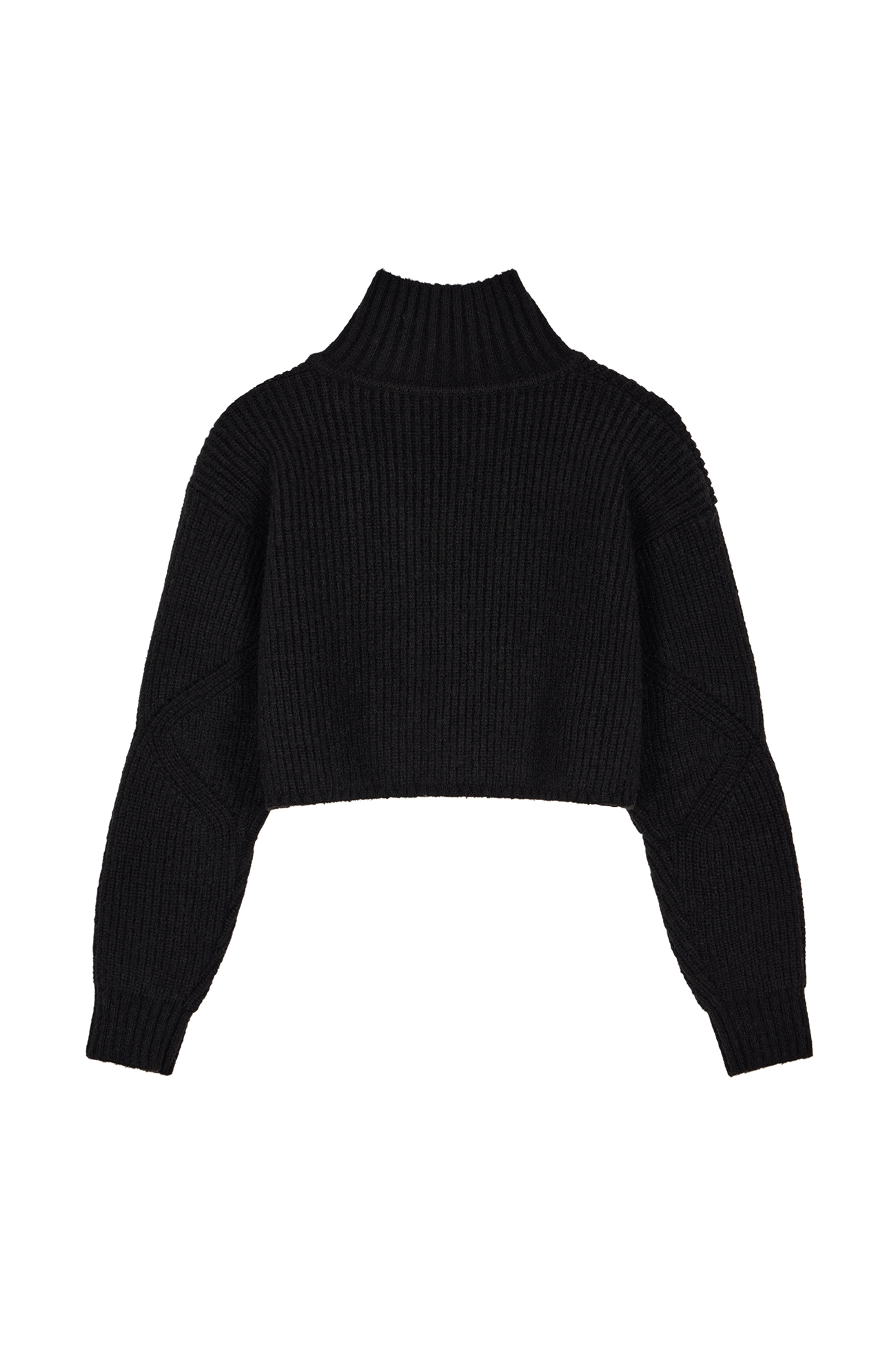 ダウンジャケット・コート +DEINET+ CROP KNIT CARDIGAN IN BLACK KDCBC4WB211 CROP KNIT CARDIGAN IN BLACK - DEINET