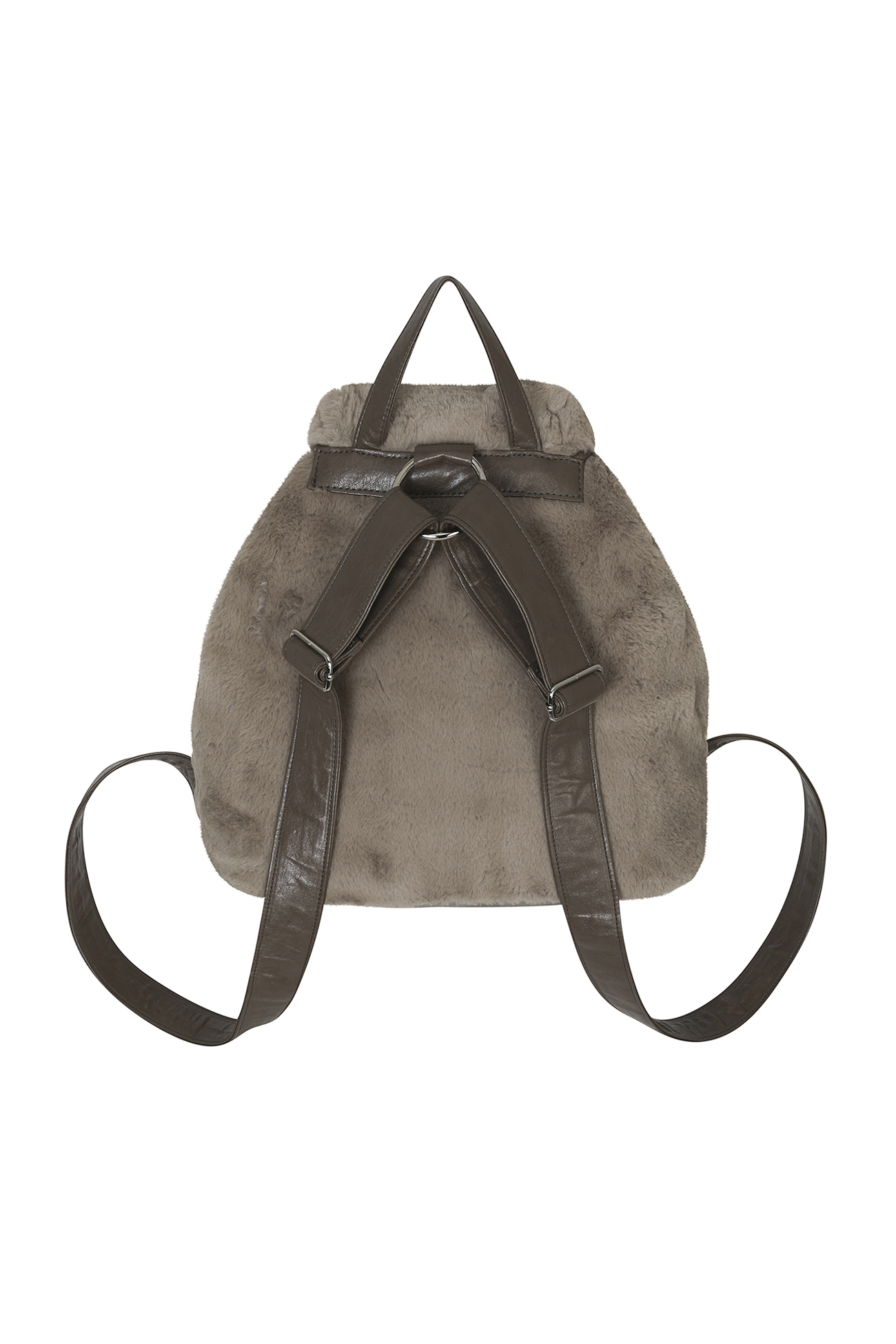 POM POM FUR BACKPACK IN MOCHA - DEINET