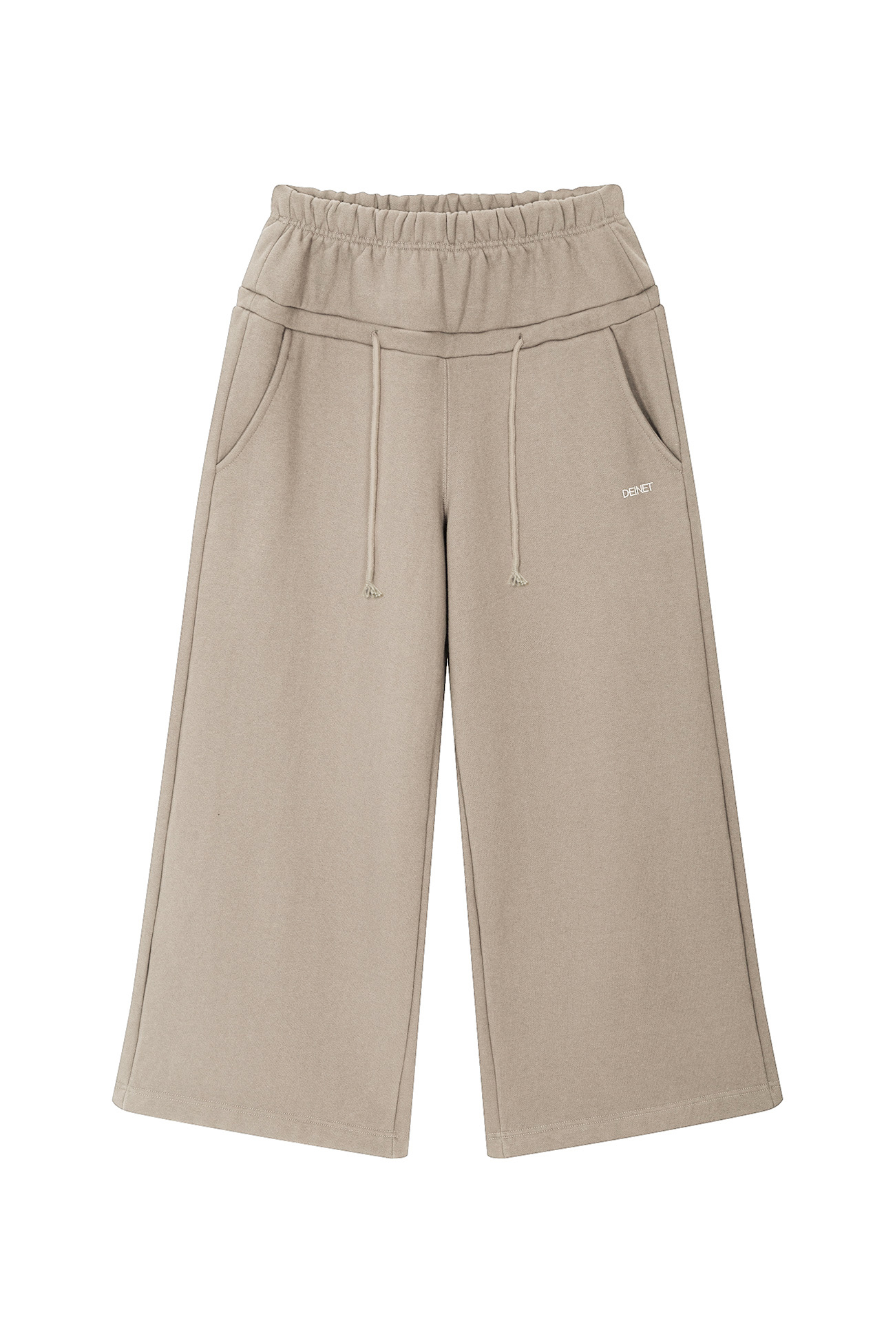 DEINET BACK LOGO SWEAT PANTS IN BEIGE - DEINET