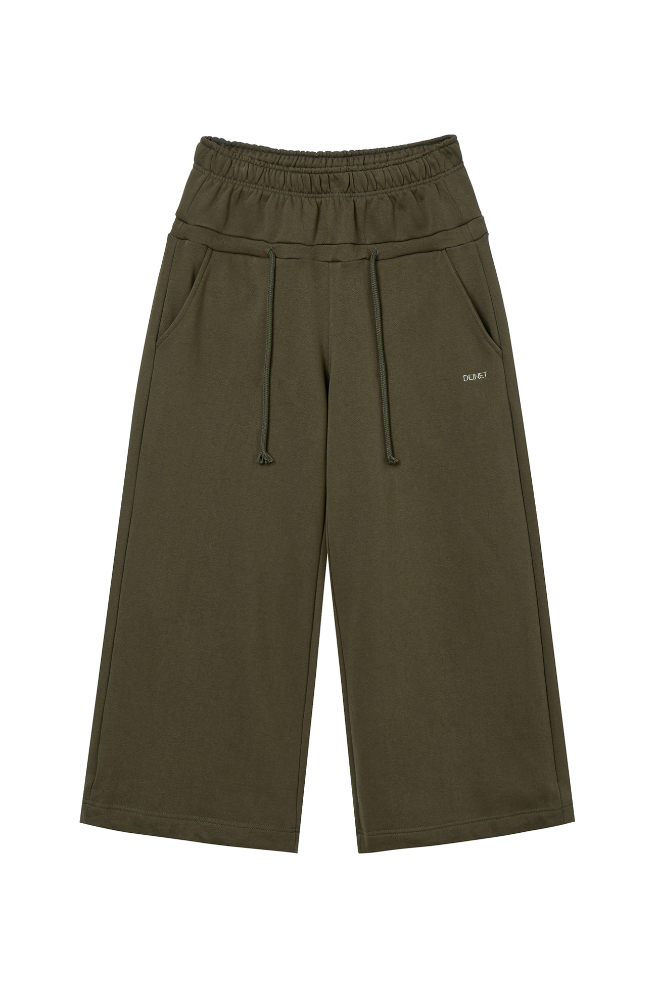 パンツ +DEINET+ DEINET BACK LOGO SWEAT PANTS IN KHAKI KDTDL4WB211 DEINET BACK LOGO SWEAT PANTS IN KHAKI - DEINET