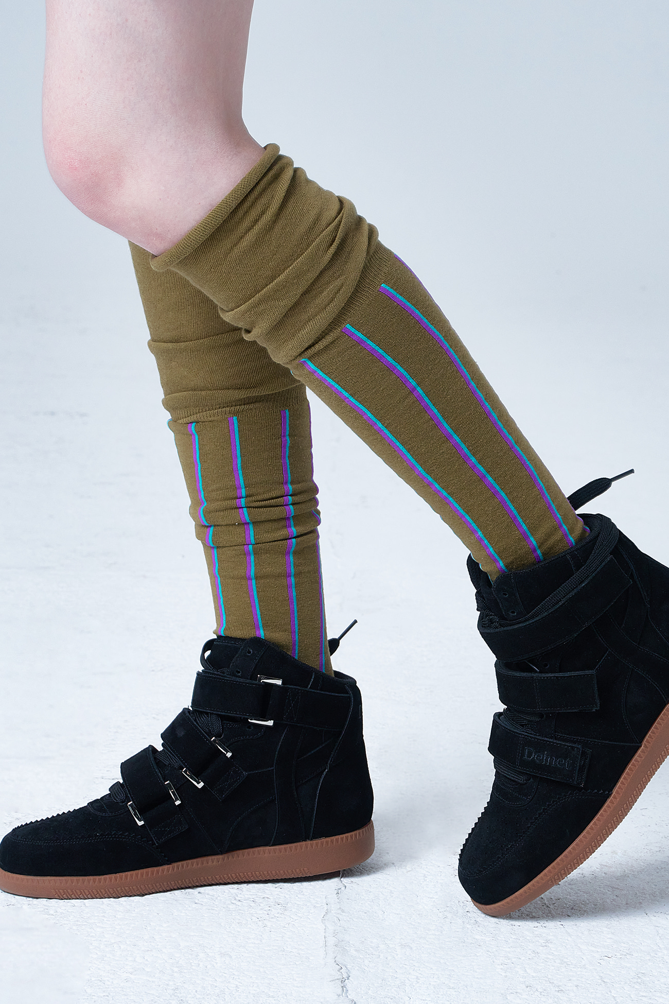 HIGH TOP SNEAKERS - 2 COLORS BLACK