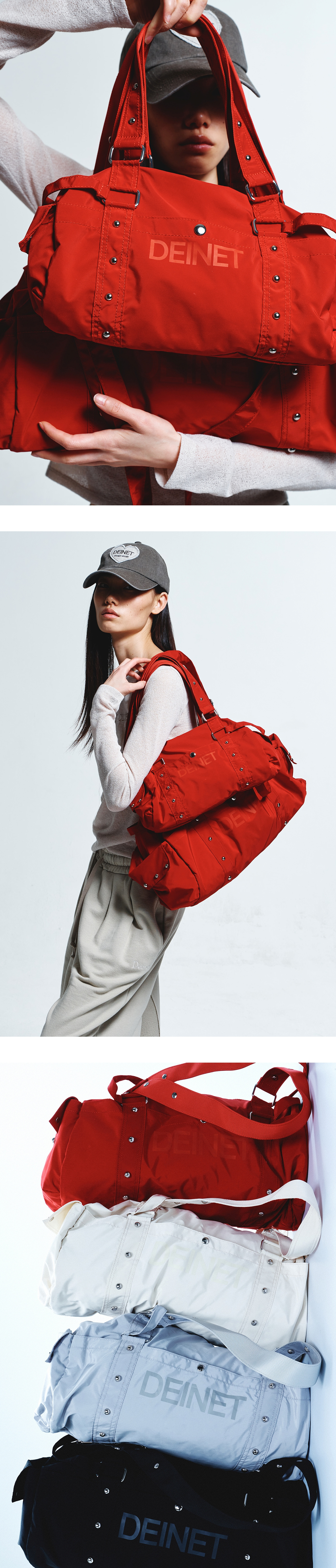LOGO DUFFLE BAG - 2 COLORS RED