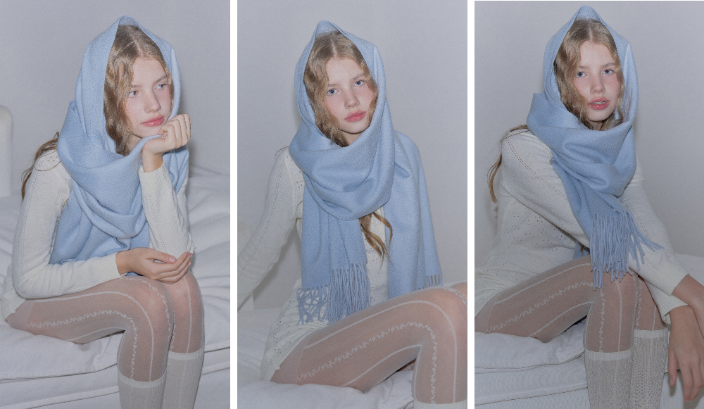 머플러 모델 착용 이미지-S1L142