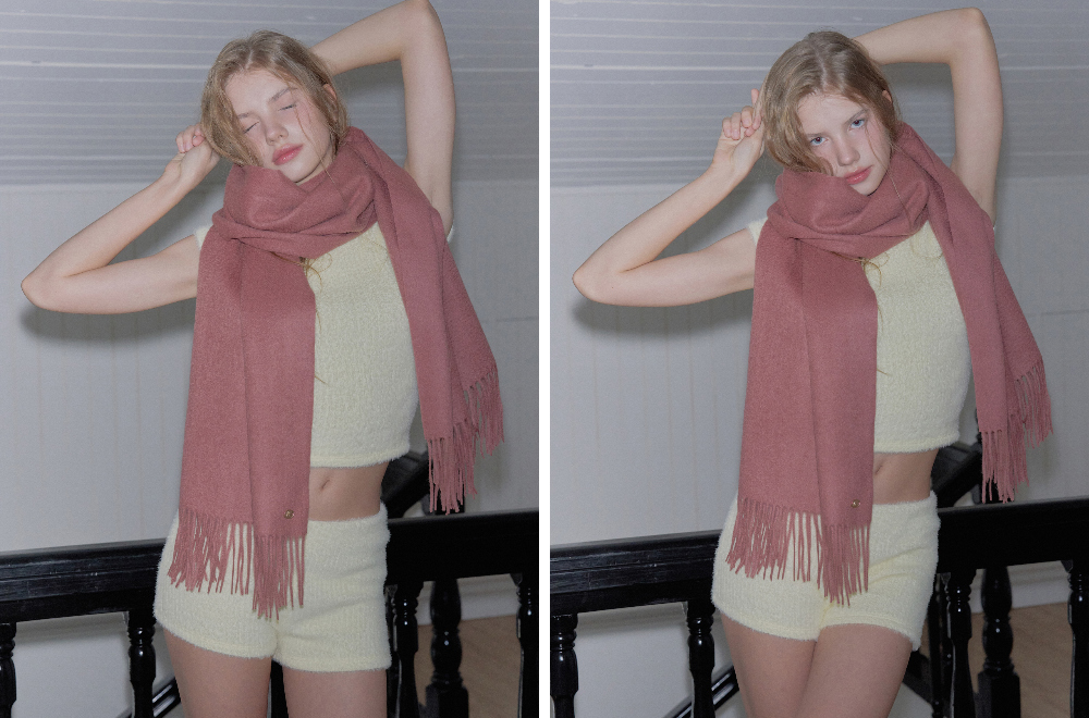 머플러 모델 착용 이미지-S1L101