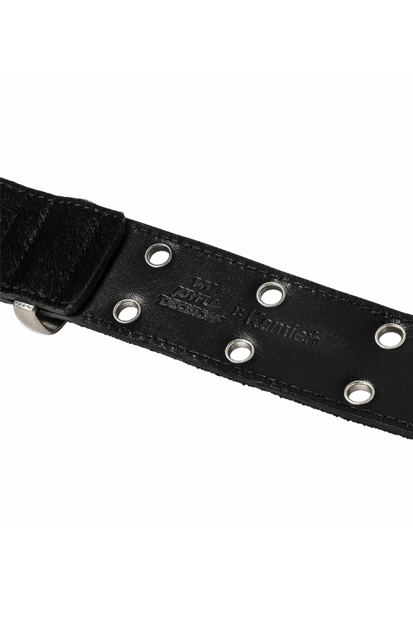 小物 [KAMIEN] x MJD DOUBLE HOLE BELT Kamien x MJD DOUBLE HOLE BELT BLACK - Kamien