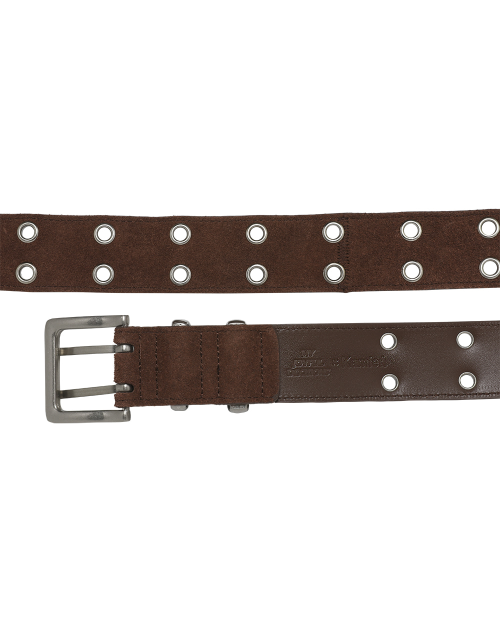 小物 [KAMIEN] x MJD DOUBLE HOLE BELT Kamien x MJD DOUBLE HOLE BELT OAK BROWN - Kamien
