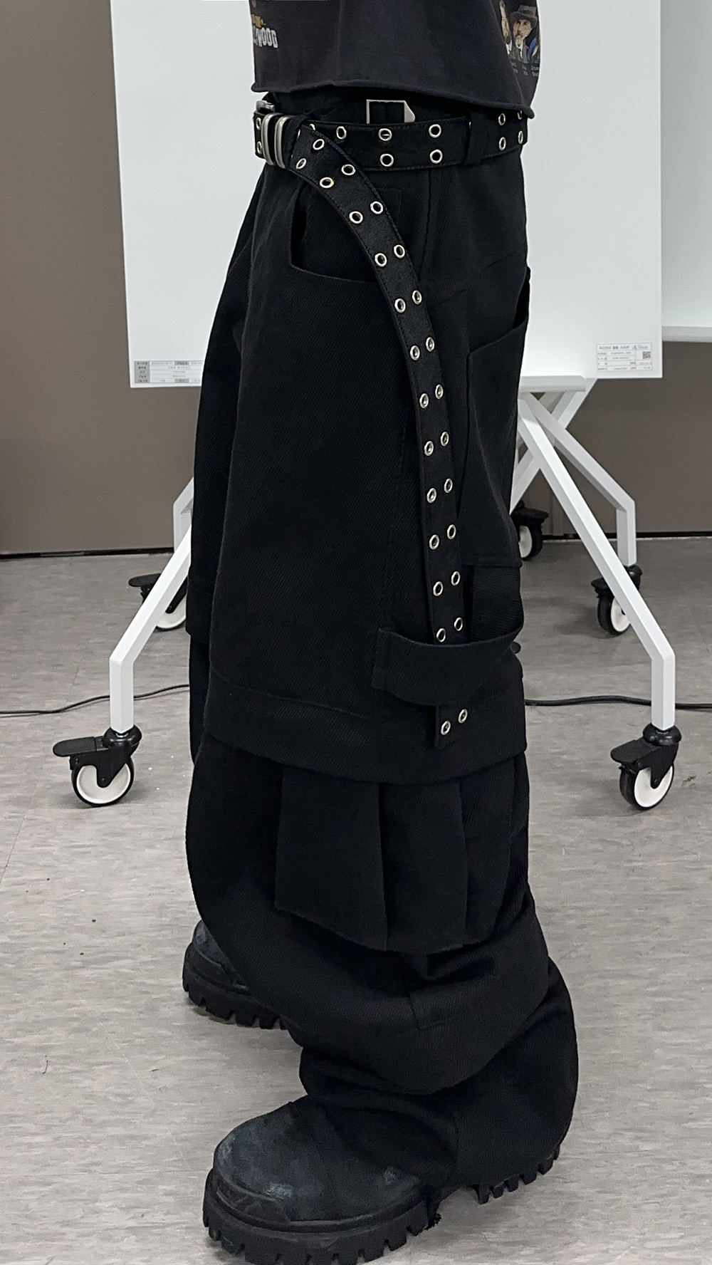 Kamien x MJD DOUBLE HOLE BELT BLACK - Kamien