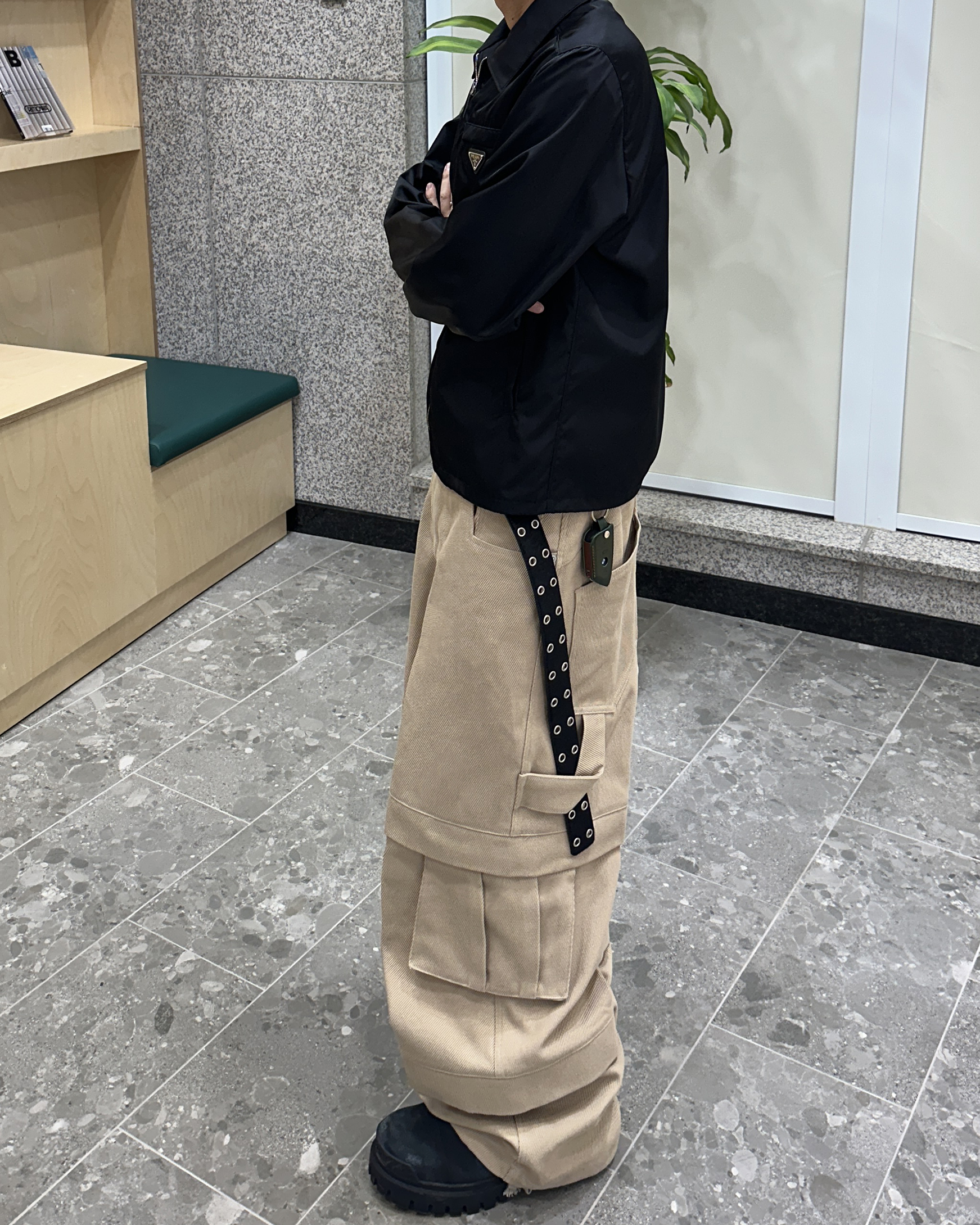 TITAN BAGGY PANTS BEIGE | Kamien