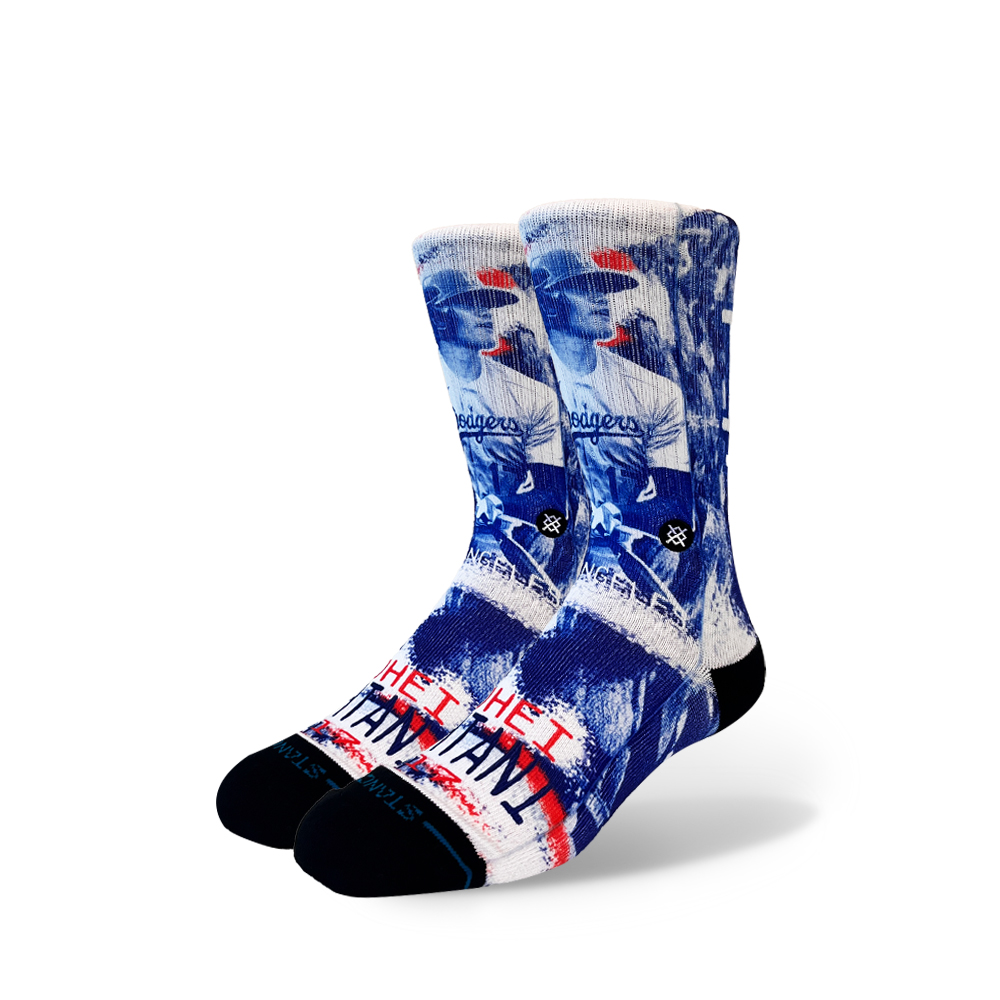 [MLB X STANCE] [오타니 선수] [MEN] 스트라이커 크루 STC-A556A24SO2-BLU