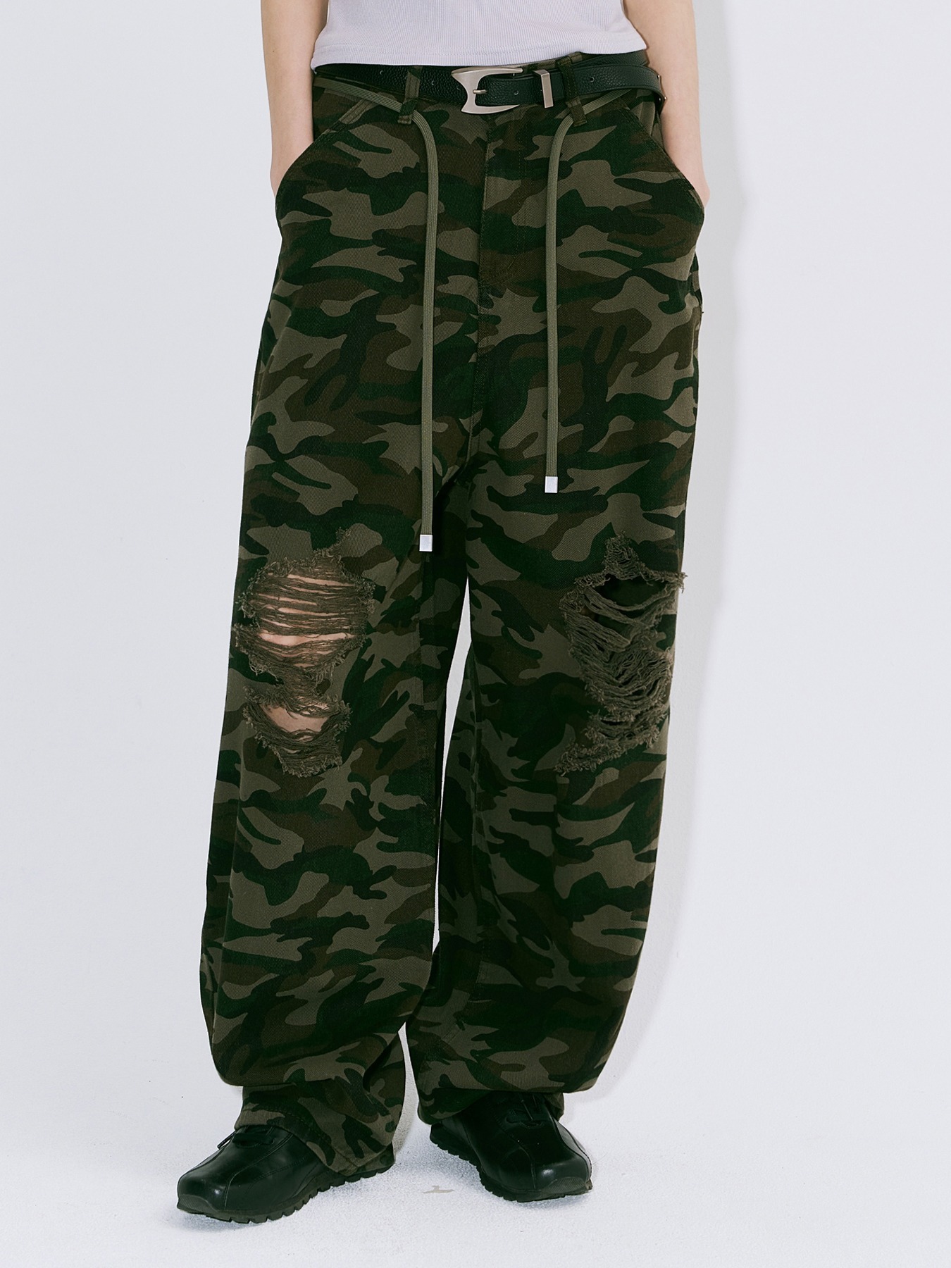 ●NIIER NOR● DAMAGED BALLOON PANTS_CAMO SHOP - Bottom - NIIER NOR