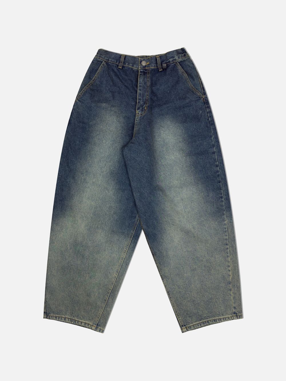 unisex]デイトーンシフトデニムバルーンパンツ（1C） - SEAZ