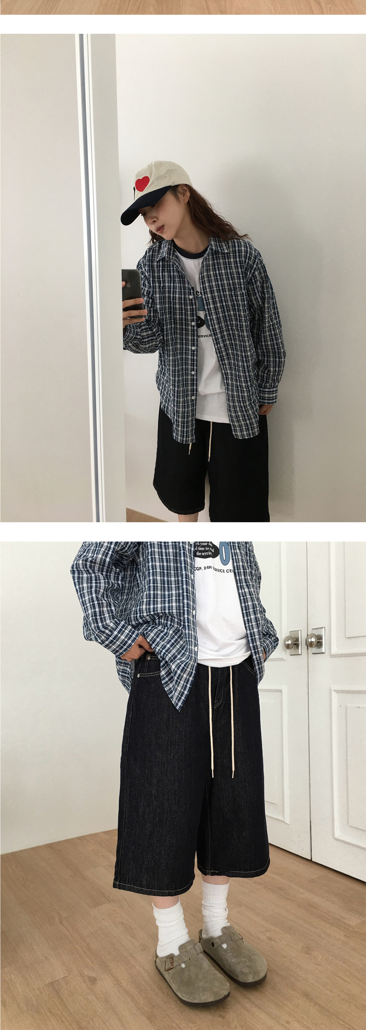 インディゴハーフデニムパンツ | ファッション通販サイト NUGU