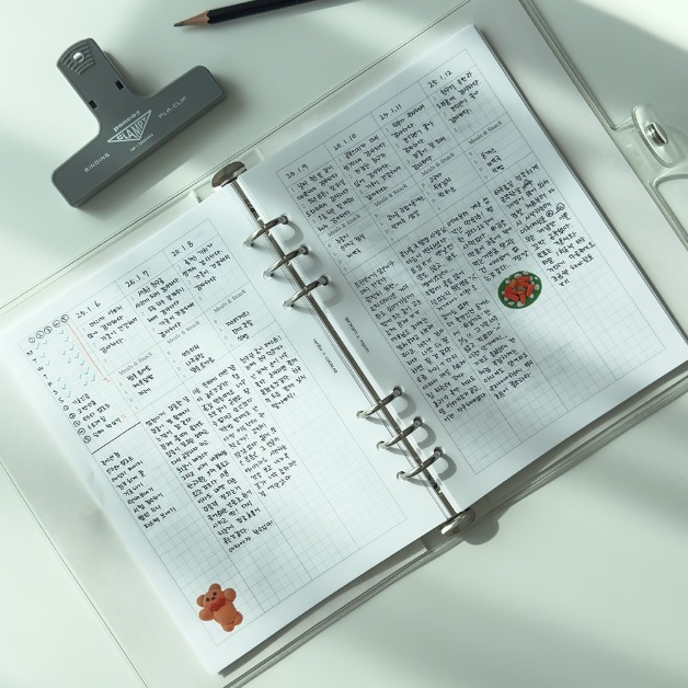 LUCALAB Cartie Undated Weekly Bullet Journal Refill