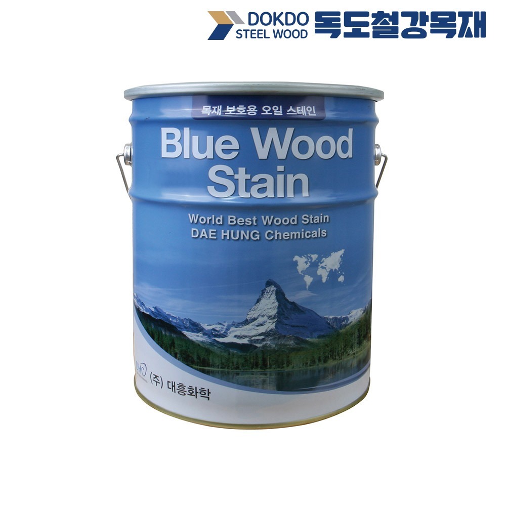 대흥화학 친환경 blue wood stain 오일스테인 16L 대용량 목재 보호 페인트