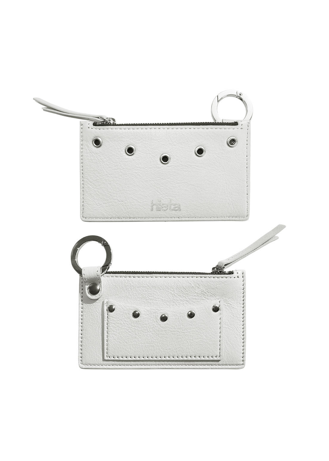 [hieta] / ☆ Bella Card Wallet / Ivory Brera Zip Card Holder Ivory