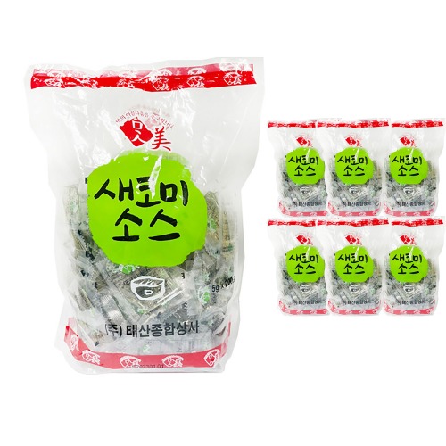 태산 맛미 미니 식초 새코미 소스 5g (200개입) x6봉 (1박스)