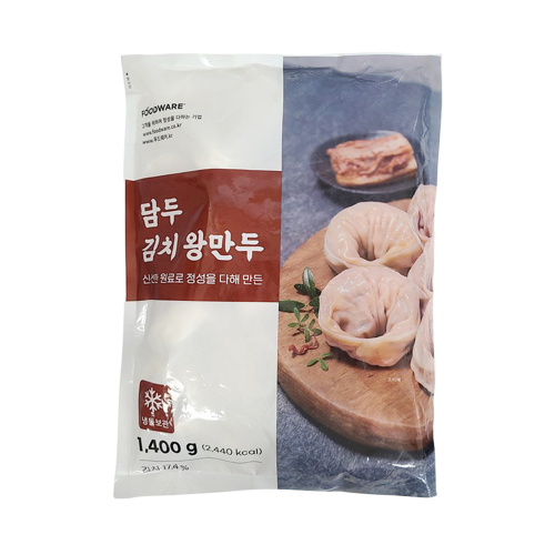 [샘플]푸드웨어 담두 김치 왕 만두 1.4kg