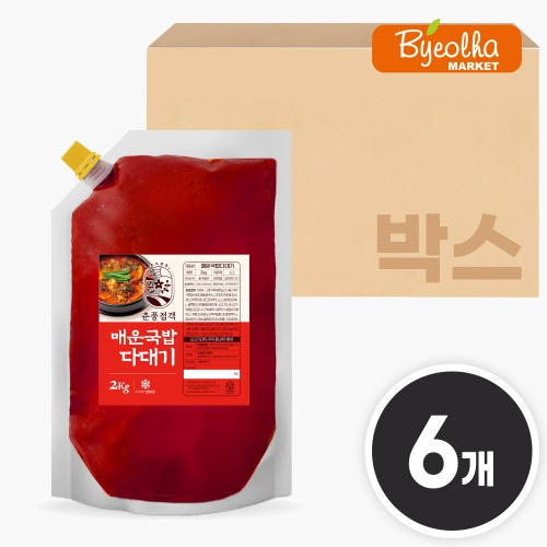 춘풍접객 매운 국밥 다대기 2kg x6개 (1박스)