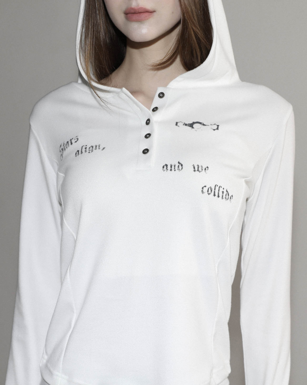 ★MAGORENSEOUL★ Stars Slim Fit Hood Long Sleeve White CNLS0 MUSINSA | MAGORENSEOUL Stars Slim Fit Hood Long Sleeve White