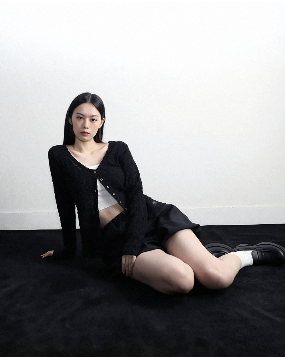 카디건 모델 착용 이미지-S21L7