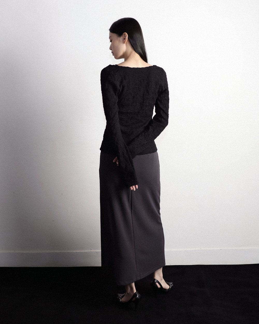 카디건 모델 착용 이미지-S21L4