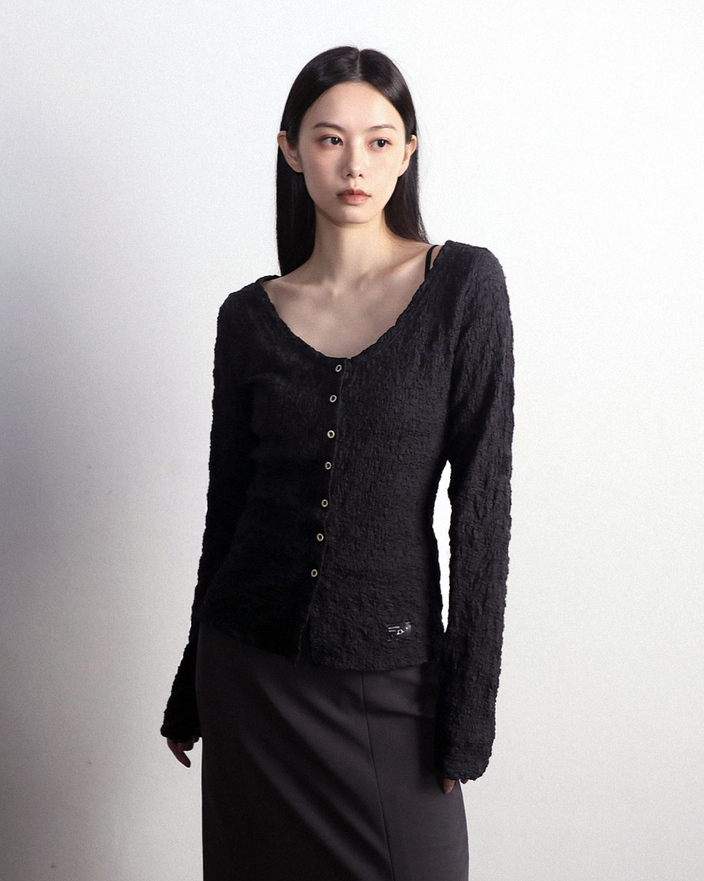 카디건 모델 착용 이미지-S21L3