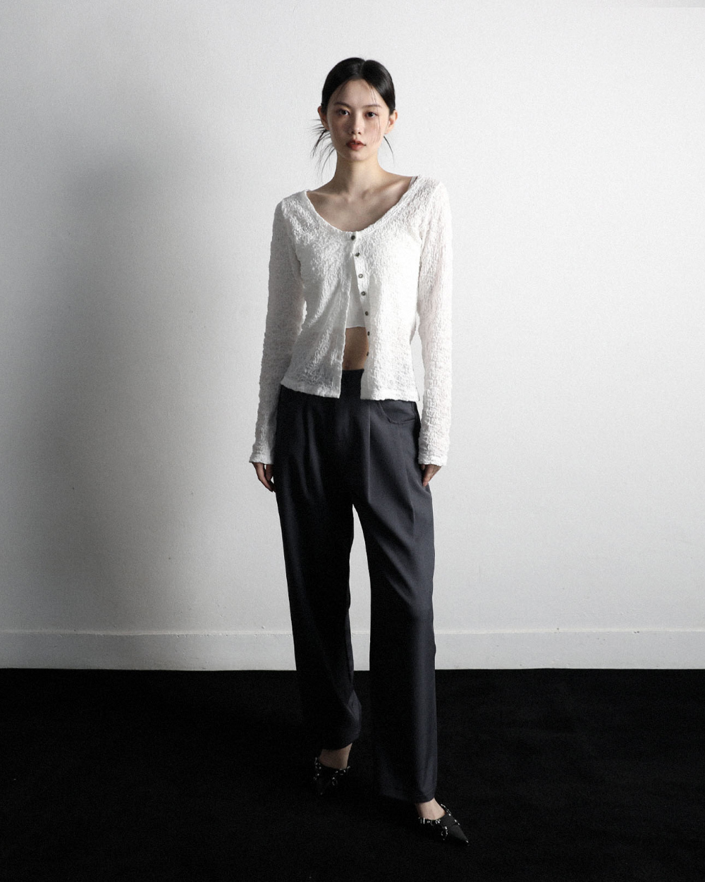 카디건 모델 착용 이미지-S22L2